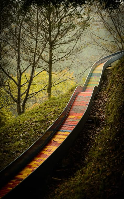 The World's Coolest Playgrounds | A Cup of Jo Cool Playgrounds, Playground Design, Backyard Playground, Travel Japan, Japan Trip, A Hill, Land Art, Outdoor Play, Japan Travel