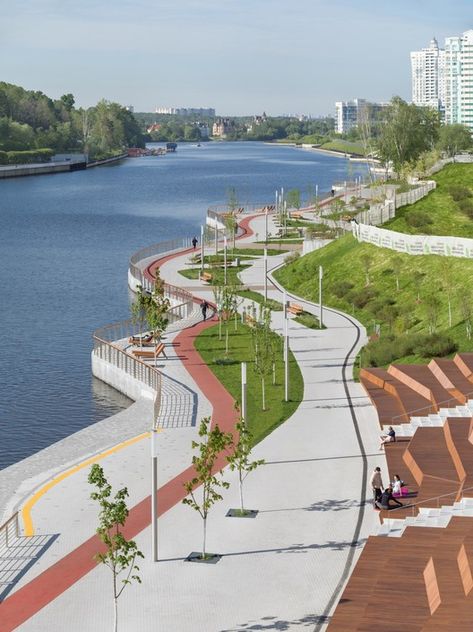 Landscape Architecture Park, Waterfront Architecture, Plaza Design, Linear Park, Urban Design Plan, Urban Landscape Design, Park Landscape, Architecture Building Design, Landscape And Urbanism