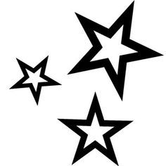 Tattoo Store, Star Tattoo Designs, Black And White Stars, Star Tattoo, White Stars, Star Tattoos, Silhouette Design Store, Cricut Projects Vinyl, Tattoo Stencils