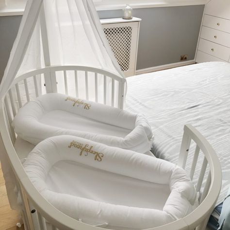 Twin Baby Beds, Twin Babies Nursery, Twin Nursery Room, Twin Baby Rooms, Twin Cribs, Desain Pantry, Baby Room Inspiration, Nursery Room Boy, Nursery Room Inspiration