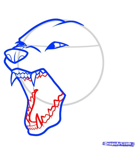 Growling Wolf Drawing Reference, Dog Teeth Drawing, Drawing Open Mouth, Wolf Tutorial, Human Base Drawing, Wolf Drawing Easy, Pitbull Drawing, Realistic Animal Drawings, Teeth Drawing