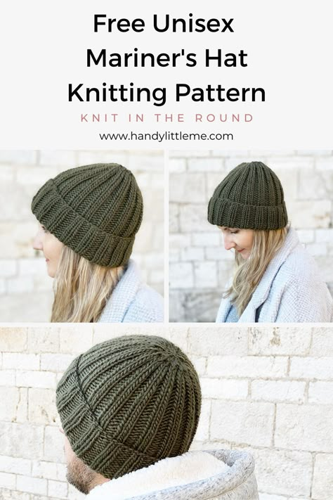 Mens Hat Knitting Pattern, Knitted Hat Patterns, Easy Knit Hat, Knit Hat Patterns, Beanie Knitting Pattern, Beanie Pattern Free, Beanie Knitting Patterns Free, Knit Beanie Pattern, Beanie Knitting