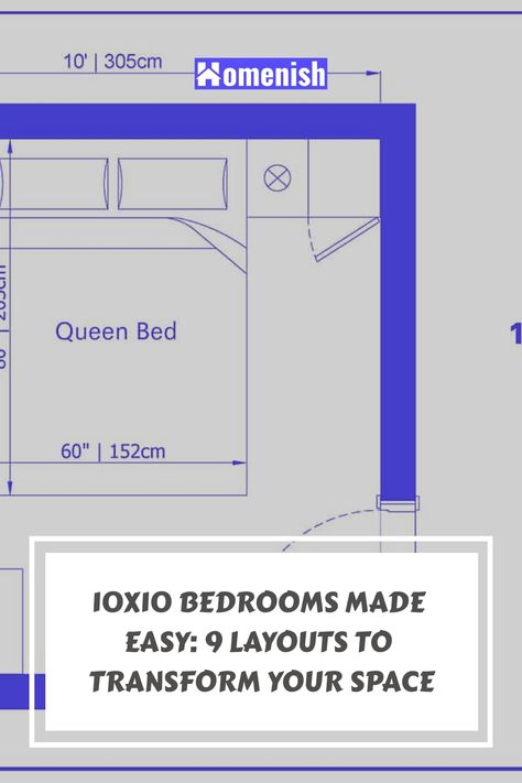 Bedroom 10x10 Layout, 10x11 Bedroom Layout Ideas, 10x10 Bedroom Design, Minimalist Luxury Bedroom, 10x10 Bedroom, Cozy Bedroom Furniture, Bedroom Layouts For Small Rooms, Small Bedroom Layout Ideas, Small Room Layouts