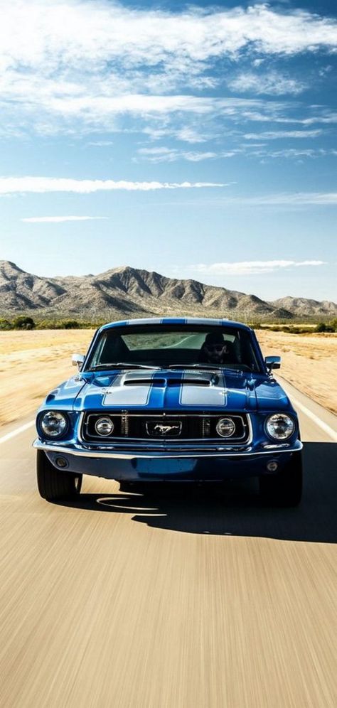 Mobil Mustang, Blue Mustang, Luxe Auto's, Vintage Auto's, 1968 Mustang, Shelby Mustang, Classic Mustang, Carroll Shelby, Mustang Fastback