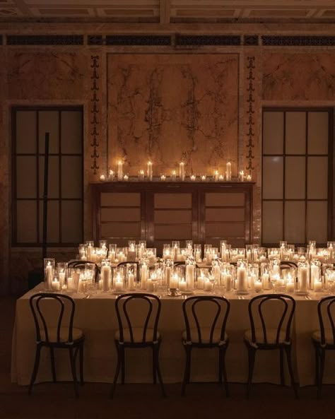 Marcy Blum on Instagram: "You can never have enough candles, @katebock and @kevinlove’s wedding was proof! 🕯️ 🕯️ 🕯️ 🕯️ 🕯️ 🕯️ 🕯️ 🕯️ 🕯️ 🕯️ 🕯️ 🕯️ Planning: @MarcyBlum Decor: @amaryllisinc + @mixedgreenseventdesign Catering: @olivierchengcatering Entertainment: @onthemoveevents Photography: @AllanZepedaPhoto Video: @storyboxcinema #voguewedding #marcyblum #katebock #kevinlove #nyplwedding #nycwedding #weddingdecor" Candle Reception Decor, Candle Tablescapes, Candle Light Wedding, Candles Reception, Wedding Candles Table, Candlelit Wedding, Candle Lit Wedding, Engagement Dinner, Candle Table Decorations