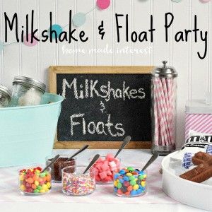 Milkshake-Float-Party_linkparty-300x300 Bday Treats, Party Food Ideas For Adults, Float Bar, Milkshake Bar, Birthday Menu, Party Food Ideas, Ice Cream Social, Fruit Salsa, Summer Birthday Party