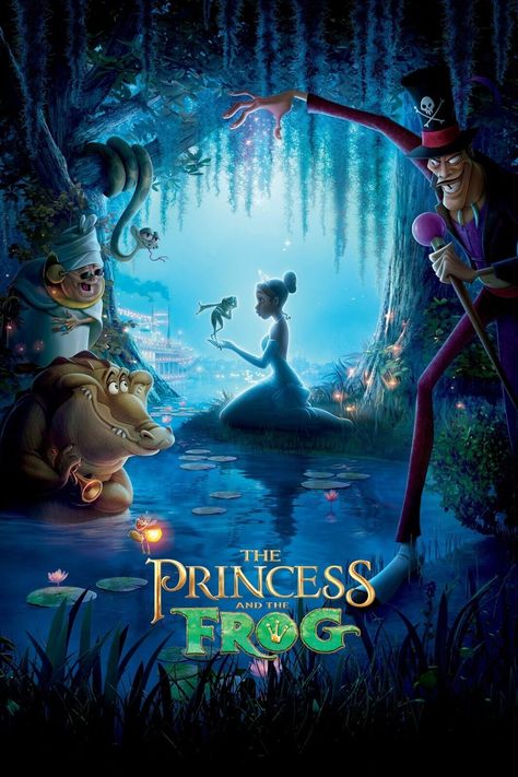 The Princess and the Frog Princess And The Frog Movie, Frog Poster, Animated Movie Posters, Disney Princess Movies, Disney Collage, Disney Posters, Film Disney, Princess And The Frog, Movie Poster Wall