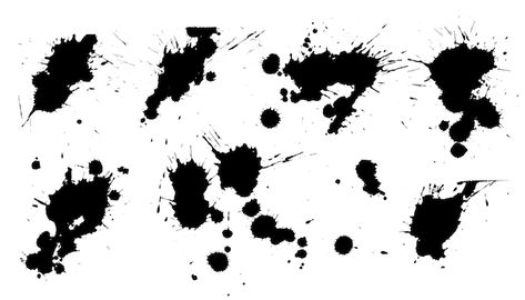 Set of ink splat stain texture design | Free Vector #Freepik #freevector #ink-blot #splatter #ink-splat #ink-splatter Tattoo Backgrounds, Red Christmas Background, Book Tbr, Black Background Design, Tattoo Background, Watercolor Splatter, Drip Art, Brochure Inspiration, Drawing Template