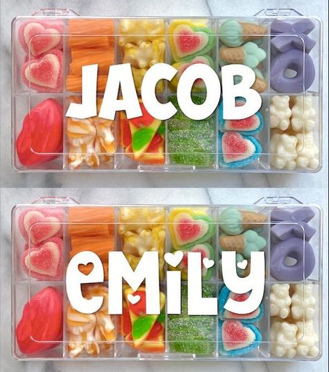 Candy Charcuterie Box Party Favor Tackle Box Kids | Etsy Candy Boards, Candy Charcuterie, Charcuterie Box, Candy Kabobs, Candy Board, Kid Halloween, Non Toy Gifts, Personalized Candy, Candy Gift Box