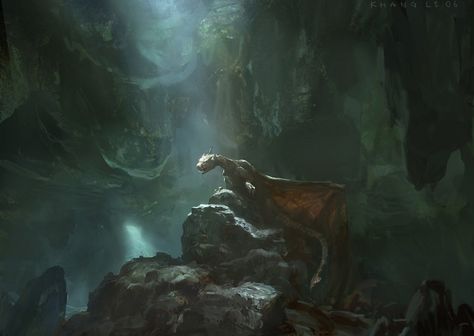 #AmWriting #Ambient Atmosphere: Listen to “Dragon's Lair”  Great #fantasy & #RPG ambient mix Book Aestethic, Httyd Concept Art, Dragons Lair, Dragon Cave, Types Of Dragons, Giant Bomb, Fantasy Town, Dragon's Lair, Here Be Dragons