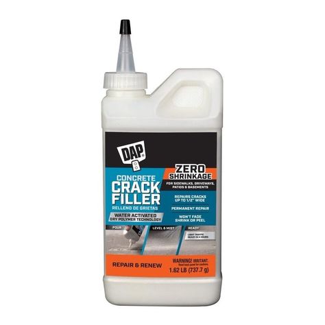 DAP 1.62-lb Mortar and Concrete Crack Repair in the Concrete & Mortar Repair department at Lowes.com Concrete Filler, Concrete Cracks, Repair Cracked Concrete, Mortar Repair, Basement Repair, Concrete Repair Products, Driveway Sealer, Cracked Concrete, Mounting Putty