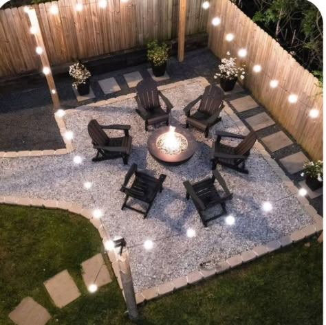 Fire Pit Outdoor, Diy Backyard Patio, Backyard Renovations, Patio Inspiration, Gas Fire Pit, Backyard Remodel, Backyard Paradise, Back Yard Ideas, Diy Backyard Landscaping