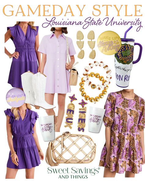 #geauxtigers #louisana #nola #lsu #tigers #gameday #gamedayfashion #preppyfashion #etsy Lsu Game Day Outfit Winter, Cute Lsu Game Day Outfits, Purple Game Day Outfit, Lsu Gameday Outfit, Lsu Game Day Outfit, Lsu Game Day, Lsu Gameday, Lsu Outfits, Preppy Country