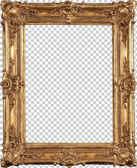 Photo Frame Design Graphic, Photo Frame Drawing, Vintage Frame Png, Old Photo Frame, Gold Frame Png, Vintage Gold Frame, Picture Borders, Art Border, Vintage Photo Frame