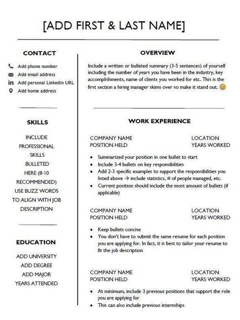 Simple Resume Template With Helpful Tips & Tricks, Download Word Doc, Google Doc, Fully Editable How To Make A Resume, Resume Design Template Free, Canva Resume Template, Job Letter, Cv Tips, Free Resume Template Download, Nursing Resume Template, Resume Template Examples, Simple Resume Template