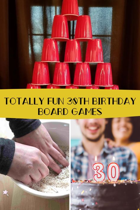 Dirty 30 Birthday For Men Games, Fun Games For 30th Birthday Party, Mens 30th Bday Party Ideas, 30th Birthday Game Night Theme, Thirtieth Birthday Games, Fun 30th Birthday Party Ideas, 30 Year Old Birthday Party Ideas For Him, Game Ideas For 30th Birthday Party, 30th Birthday Game Night