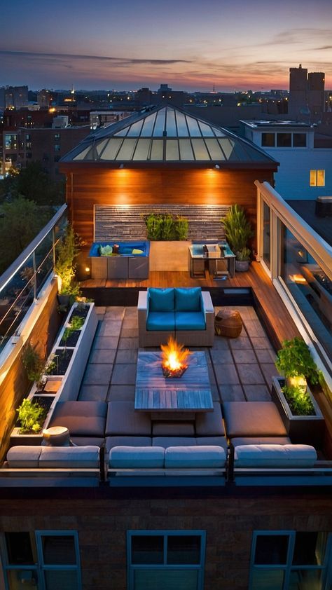 Transform your rooftop patio into a stunning outdoor oasis with these amazing rooftop deck ideas Explore small deck ideas terrace garden ideas Indian home roof deck plans simple modern luxury outdoor designs and more Get inspired to create a beautiful rooftop deck space that complements your home's architecture and style Rooftop Patio Design Roof Deck, Rooftop Terrace Design Roof Deck, Small House With Rooftop, Rooftop Lounge Design, Terrace Garden Ideas Indian, Penthouse Terrace Ideas, Rooftop Deck Design, Rooftop Deck Ideas, Modern Luxury Outdoor