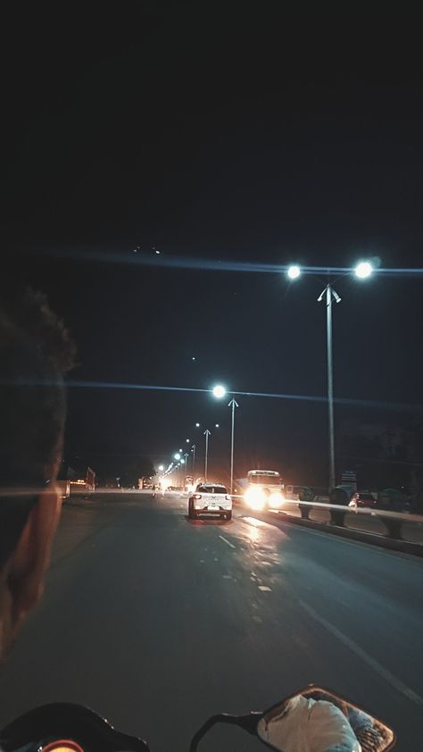 Bike ride at night aesthetic road Road Snap Night, Bike Snap Night, Night Bike Ride Snap, Road Pictures Night, Night Road Pics, Night Bike Snap, Night Ride Snap, Bike Ride At Night, Road Aesthetic Night