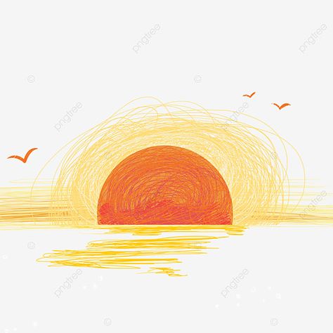 Sunrise And Sunset Drawing, Sun Rise Drawing Simple, Rising Sun Drawing, Sunrise Drawing Simple, Sun Rise Drawing, Sunrise Doodle, Rise Drawing, Sunset Doodle, Greece Scrapbook