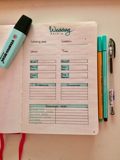 Wedding Planning Journal Diy, Bujo Wedding Planning, Wedding Planner Scrapbook, Wedding Planning Notebook Diy, Wedding Planning Scrapbook Ideas, Wedding Planers Ideas, Wedding Planner Book Ideas, Wedding Planning Scrapbook, Wedding Binder Ideas