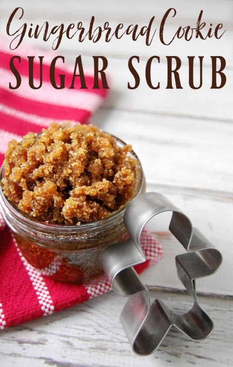 Exfoliate Skincare, Candy Cane Sugar Scrub, Gingerbread Ingredients, Christmas Skincare, Vanilla Sugar Scrub, Natural Sugar Scrubs, Warm Vanilla Sugar, Body Scrub Recipe, Natural Beauty Recipes