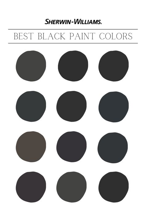 10 Best Sherwin Williams Black Paint Colors - NISH Black Magic Sherwin Williams Bedroom, Sherwin William Black Paint, Sherwin Williams Domino Paint, She Twin Williams Black Paint, Sherman Williams Black Paint, Best Black Wall Paint Color, Best Sherwin Williams Black Paint Colors, Sherwin Williams Black Swan, Black Magic Paint Color