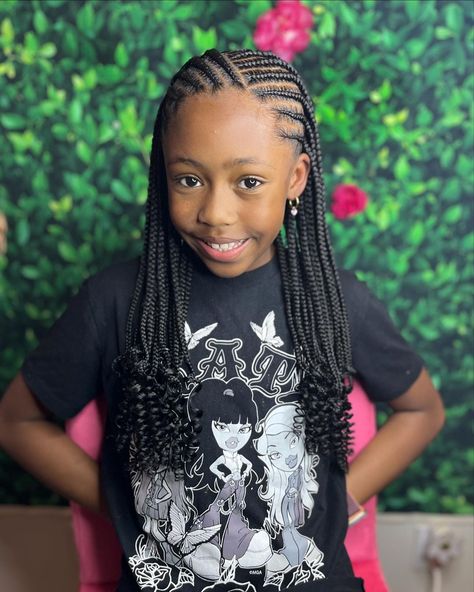 The Best Kids Braider In Charlotte 💕 | Two Mohawk style✨ Natural braid style no weave💓 Did you book VIP? If not you still have time to get your January appointment. Books open … | Instagram Girl Braids Hairstyles Kids Black Natural Braids, Kids Hairstyles Girls Braids, Braids Ideas Cornrows, Noteless Braids Black Kids, Back To School Hair Styles Black Kids, Braids To Get For School, Back To School Braids Hairstyles For Kids, Preteen Braided Hairstyles Kids, Hair For Black Girls Kids