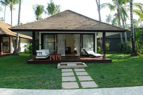 Nikki Beach Bungalow Resort Koh Samui | Flickr - Photo Sharing! Bungalow Hotel, Bungalow Resorts, Resort Design Plan, Edge Pool, Hut House, Lcd Television, Pool Lounge Chairs, Beach Music, Nikki Beach