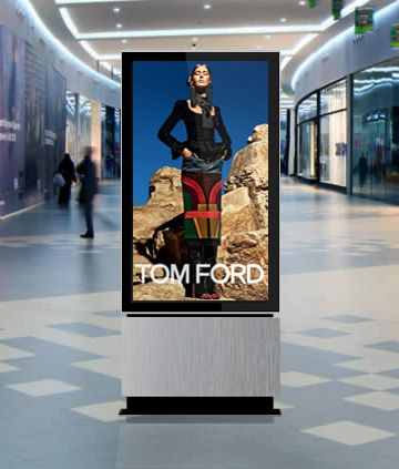 Interactive touchscreen double sided digital signage mall totem with stylish aluminum design. Available in 55" and 65" display size. Interactive Screen, Signage Wayfinding, Totem Design, Digital Signage Displays, Coolest Gadgets, Classic Furniture Design, Digital Light, Mall Design, Kiosk Design