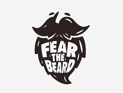 Mustache Logo, Beard Logo Design, Beard Stickers, Beard Illustration, Beard Ideas, Beard Fashion, Beard Logo, Beard Art, Barber Logo