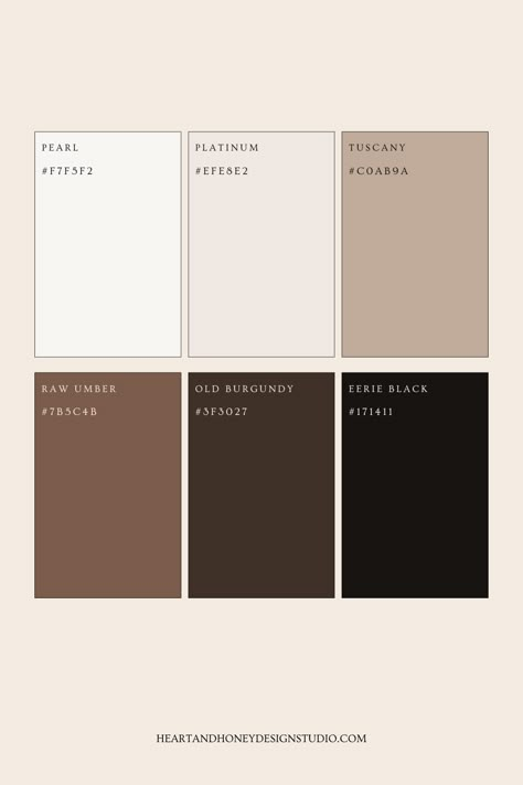 Color Palette Inspiration - Neutral + Earthy Colors for Your Website Design — Heart + Honey Design Studio Website Design Color Palette, Deep Earthy Color Palette, Midcentury Modern Colour Palette, Cafe Color Palette, Neutral Colors Palette, Wabi Sabi Color Palette, Midcentury Modern Color Palette, Earthy Neutral Color Palette, Color Palette Website