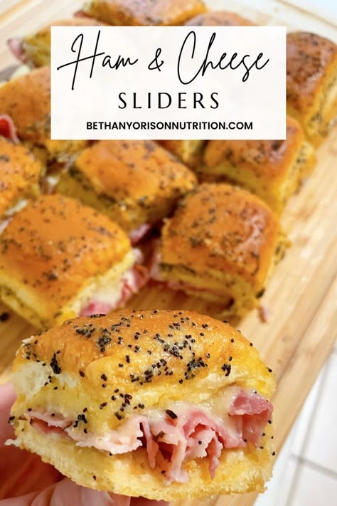 Ham And Cheese Slider, Ham Sliders Recipes, Hawaiian Roll Sandwiches, Sweet Hawaiian Rolls, Sliders Recipes Hawaiian Rolls, I Lost 100 Pounds, Easy Slider Recipes, Ham Cheese Sliders, Rolled Sandwiches