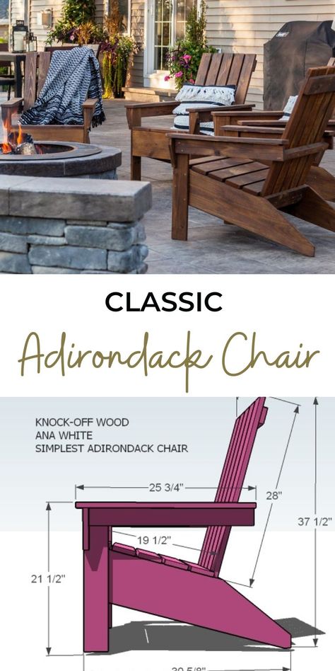 Adirondak Chairs, Outdoor Chairs Diy, Kursi Outdoor, Backyard Chairs, Adirondack Chairs Diy, Adirondack Chair Plans Free, Modern Adirondack Chair, Adirondack Chair Plans, Outdoor Furniture Plans