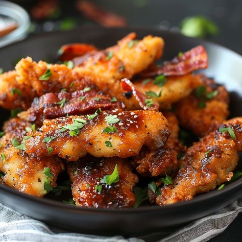 Bacon Brown Sugar Chicken Tenders Recipe - Flavor Nectar Bacon Brown Sugar Chicken Tenders Recipe, Bacon Brown Sugar Chicken Tenders, Bacon Brown Sugar Chicken, Chicken Tender Recipes Baked, Tender Recipes, Parmesan Zucchini Fries, Chicken Tenders Recipe, Brown Sugar Chicken, Brown Sugar Bacon