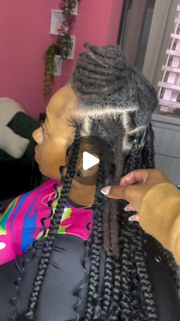 16K likes, 235 comments - goodlocday on June 4, 2024: "SENSATIONAL!! 🥰🥰🥰 I’m coming through for my Loc sisters every time!! 🤩 She drove to me from 2 hours away (Port St Lucie) to get slayed for her birthday. Can you tell she has locs underneath these braids? Because I can NOT🙌🏾 #locs #orlandolocs #braidedlocs #braidsoverlocs #starterlocs #locextensions #loccommunity #womenwithlocs #locinspo #protectivestyles #blackhairstyles #cleanparts #goodlocvibes #locgician #locqueen #loclover #loctut Hairstyles You Can Do Over Locs, Faux Locs Over Dreads, Black Hairstyle Ideas Braids, Dreads Styles For Women Wedding, Protective Styles Over Locs Women, Braided Hairstyles Over Locs, Natural Hair Styles Braids With Beads, Box Braid Locs, Senegalese Twist Over Locs