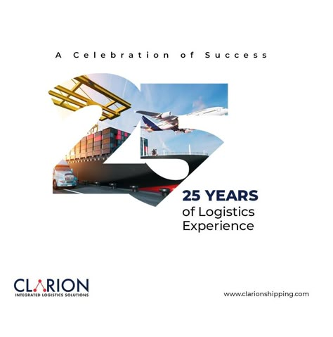 As we welcome 2021, Clarion Shipping Services also celebrates its 25th-year anniversary milestone. It’s a celebration for all who have been a part of the company through all those years until now. Looking forward to more years of success together with you all! Happy 25th anniversary! #25thanniversary #happyanniversary #shipping #logisticsindustry #warehousing #anniversary #logistics #logisticssolution #clarionshippingservices 20 Years Company Anniversary, Anniversary Company Design, Corporate Anniversary Poster, Company Anniversary Poster, Brand Anniversary Campaign, Company Anniversary Design, Work Anniversary Post, Company Anniversary Ideas, Anniversary Poster Design