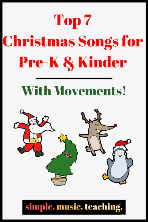 Christmas Movement Songs, Christmas Songs For Toddlers, Preschool Christmas Songs, Christmas Music Lesson, Christmas Music Activities, Christmas Concert Ideas, Songs Ideas, Christmas Songs For Kids, Best Christmas Songs