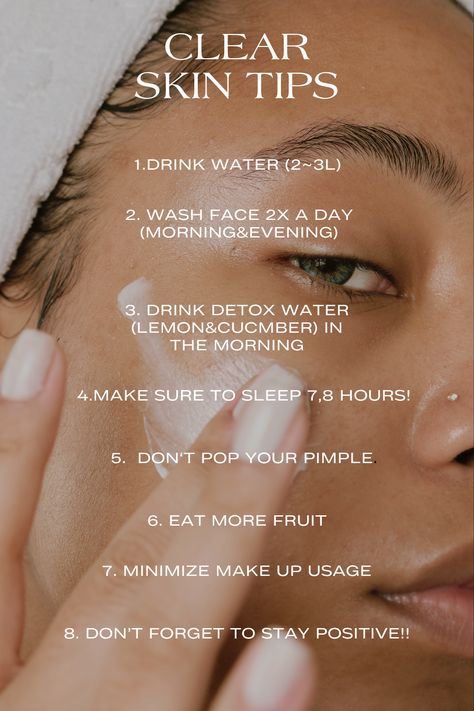 Want clear skin? Follow these tips to get closer to having clear skin! Clear Skin Naturally, Clear Skin Tips, Clearer Skin, Skin Routine, Perfect Skin, Skin Tips, Flawless Skin, Up Girl, Face Skin