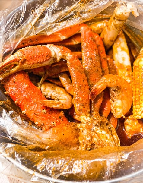 How I Make My Seafood Boils in A Bag Crab Boil Bag Recipe, Boil Recipes Cajun, Seafood Boil In A Bag, Air Fryer Lobster, Seafood Boil Recipes Cajun, Corn And Sausage, Crab Boil Recipe, Seafood Boil Recipe, Seafood Broil