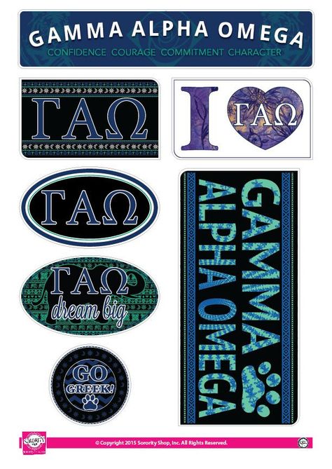 Gamma Alpha Omega <br> Bohemian Stickers Bohemian Stickers, Tau Beta Sigma, Phi Sigma Pi, Sigma Tau Gamma, Alpha Kappa Psi, Phi Sigma Rho, Sorority Stickers, Tau Gamma, Sigma Pi