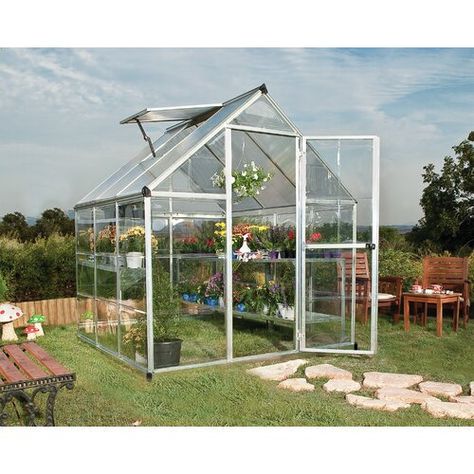 Palram - Canopia Hybrid - 6' x 6' - Silver - Polycarbonate Walk-In Greenhouse - Walmart.com Layers Of The Earth Project, Layers Of The Earth, Polycarbonate Roof Panels, Greenhouse Frame, Best Greenhouse, Hobby Greenhouse, Outdoor Greenhouse, Aquaponic Gardening, Walk In Greenhouse