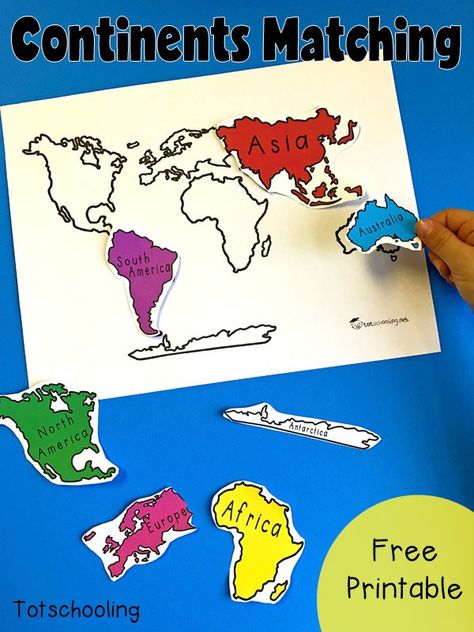 FREE continents matching printable Continents Activities, The 7 Continents, Preschool Social Studies, Continents Of The World, Montessori Geography, Geography For Kids, Geography Activities, Kindergarten Social Studies, Continents And Oceans