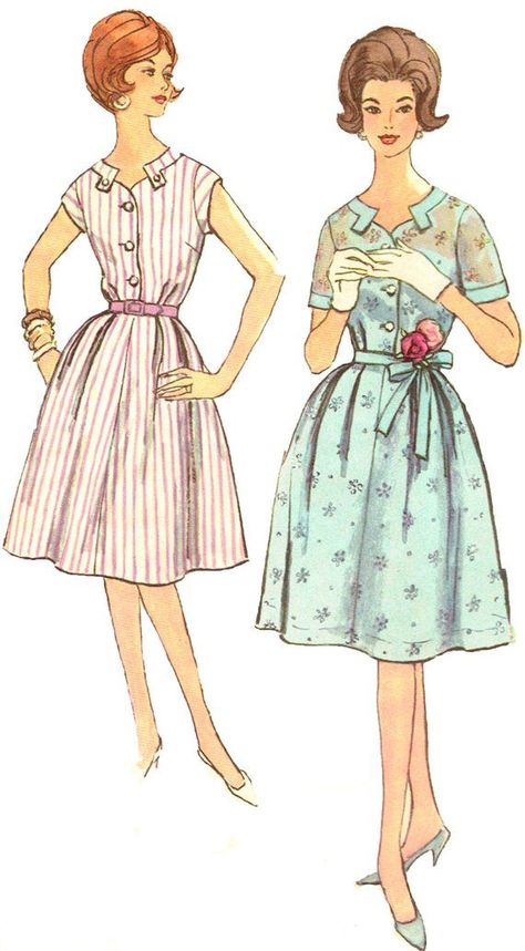 Vintage 1960s Sewing Pattern Simplicity 3959 Misses and Womens' Half Size Slenderette One Pieces Dress for Women 5' 3 and Under - Etsy 1960s Fashion Plates, 60s Fashion Outfits 1960s Style, Early 1960s Fashion Women, 1960s Fashion Women Classy, 1960 Fashion Women, 1960s Womens Fashion, 60s Fashion Women 1960s Outfits, 60s Fashion Outfits, 1960 Women