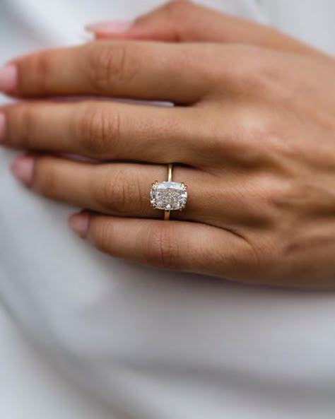 Elongated Cushion Hidden Halo, Moissanite Engagement Ring Cushion, Elongated Cushion Cut Engagement Ring, Engagement Ring Cushion Cut, Cushion Cut Moissanite Engagement Ring, Engagement Ring Cushion, Moissanite Engagement Ring Cushion Cut, Solitaire Bands, Prong Engagement Rings