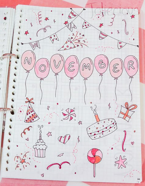 Birthday Bullet Journal, November Bullet Journal, Bullet Journal Work, Bullet Journal Month, Bullet Journal Set Up, Bullet Journel, Bullet Journal 2019, Bullet Journal Setup, Bullet Journal Cover