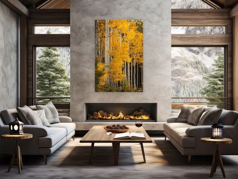 Colorado Golden Fall Aspen Tree Photo Wall Art Prints Autumn - Etsy Monte Everest, Aspen Tree, Mountain Forest, Forest Wall, Colorado Mountain, Aspen Trees, Springfield Mo, Mountain Wall Art, Banff National Park