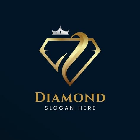 Diamond Logo Design Ideas, Diamond Logo Design, Gem Logo, Logo Diamond, Jewel Logo, Jewellery Logo, Diamond Graphic, Jewelry Logo Design, Diamond Vector