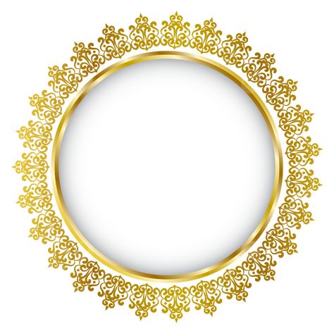 Golden Circle Frame Png, Round Circle Png, Golden Round Frame Png, Gold Circle Frame Png, Round Graphic Design, Design Png Graphics, Logo Frame Design Graphics, Elements For Graphic Design, Png Frame Design