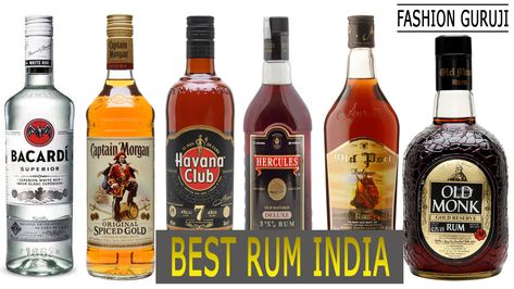 Top 10 Best Rum Brands with Price in India 2018 Best Rum Brands, Old Monk Rum, Bacardi Gold, Rum Brands, Havana Club Rum, Malibu Pineapple, Good Rum, Best Red Wine, Bacardi Rum