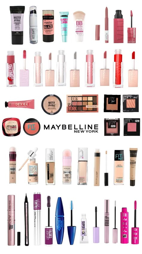 Maybelline #maybelline #makeup Makeup Shuffles, Maybelline Makeup Products, Maybelline Cosmetics, Maybelline Eyeshadow, Maybelline Makeup, Dream Makeup, Bday Gifts, Make Up Ideas, Makeup Kit